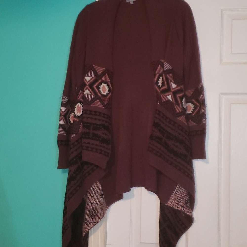 Charlotte Russe Burgundy cardigan sweater